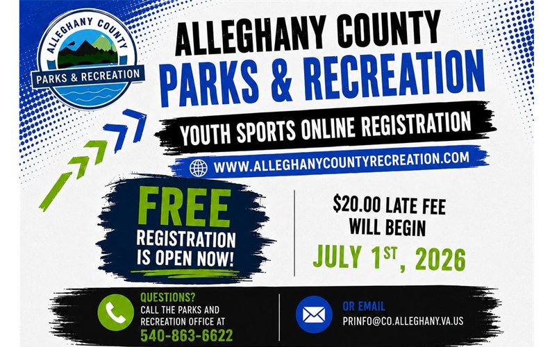 Youth Sports Registration OPEN NOW! 