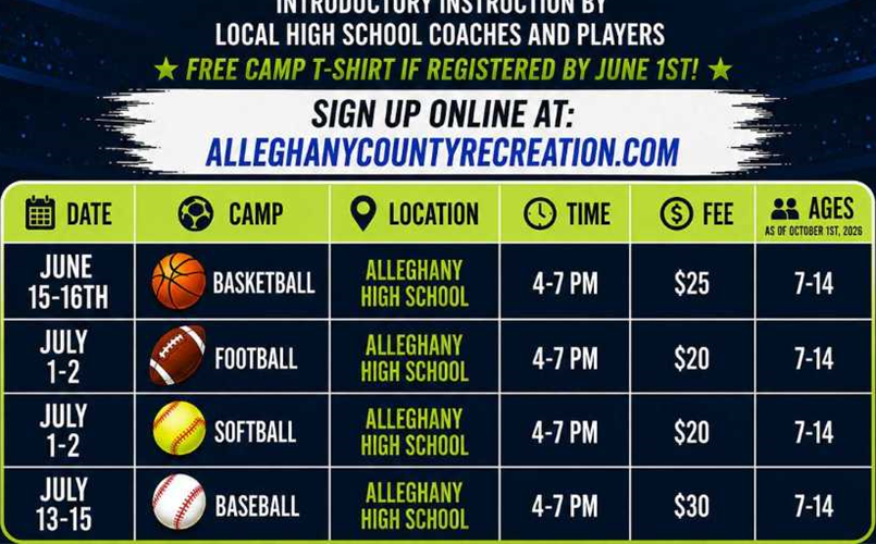 Youth Summer Sports Camp! 